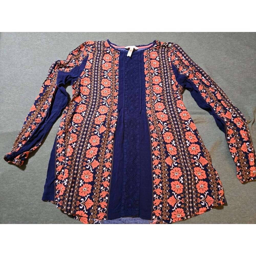 Matilda Jane Floral Boho Hippie Tunic Top Flowy Cottagecore Womens Small